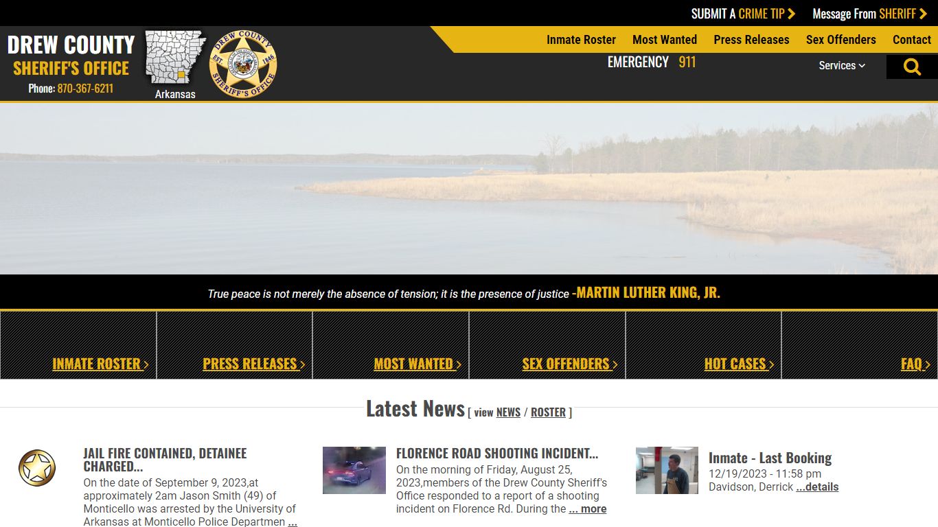 Inmate Roster (98) - Drew County Sheriff
